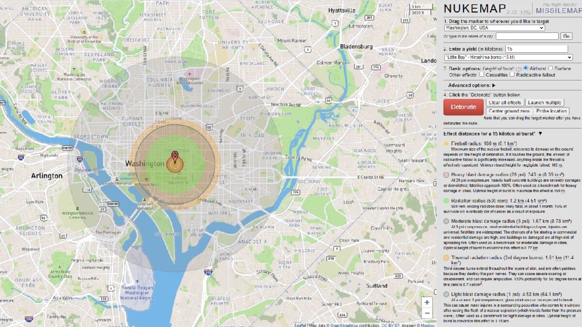 Nuclear Weapons Nukemap