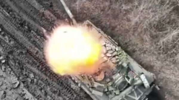 T-80 Tank Destroyed in Ukraine